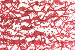 network of red lines spread across a background or mottled red